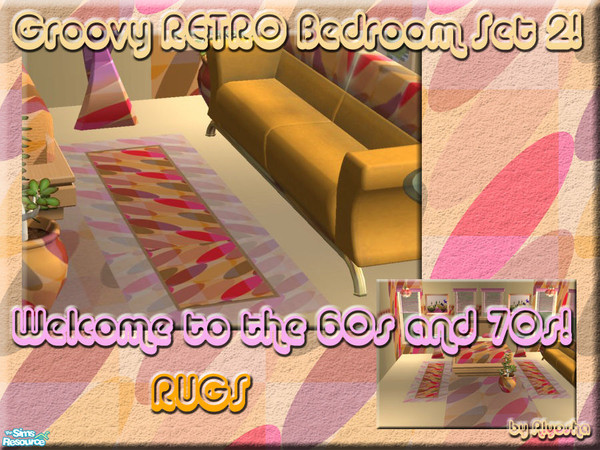 Sims 2 — Groovy RETRO Bedroom Set 2 - Rugs by Alyosha — Second Bedroom set for the SA Retro Theme week! This time, in