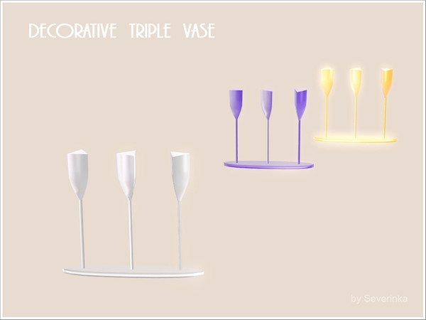 Sims 3 — Triple triangle vase Modern by Severinka_ — Created by Severinka