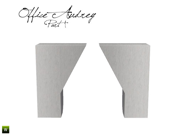 Sims 3 — Audrey Office Bevelwall by BuffSumm — Decorative beveled wall matching the Audrey Office Set in addition for the