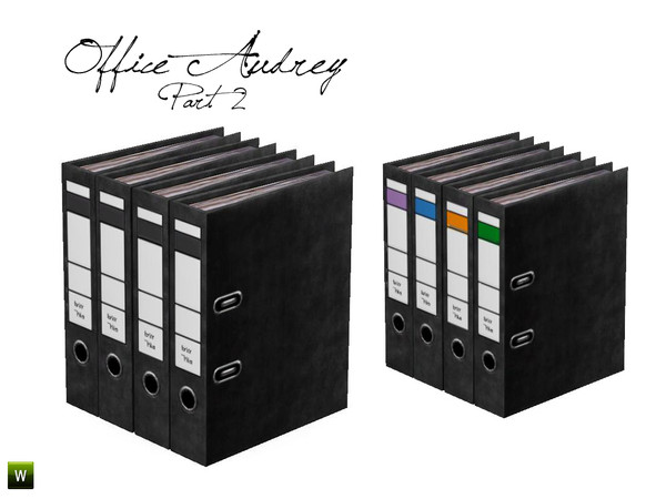 Sims 3 — Audrey Office Files by BuffSumm — Stack of files matching the Audrey Office Set in addition for the *Audrey