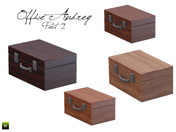 Sims 3 — Audrey Office Box Large by BuffSumm — Decorative addon matching the Audrey Office Set in addition for the