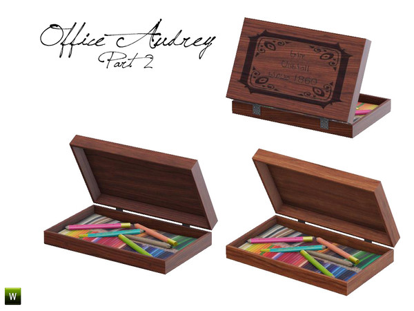 Sims 3 — Audrey Office Pencilbox by BuffSumm — Pencilbox matching the Audrey Office Set in addition for the *Audrey
