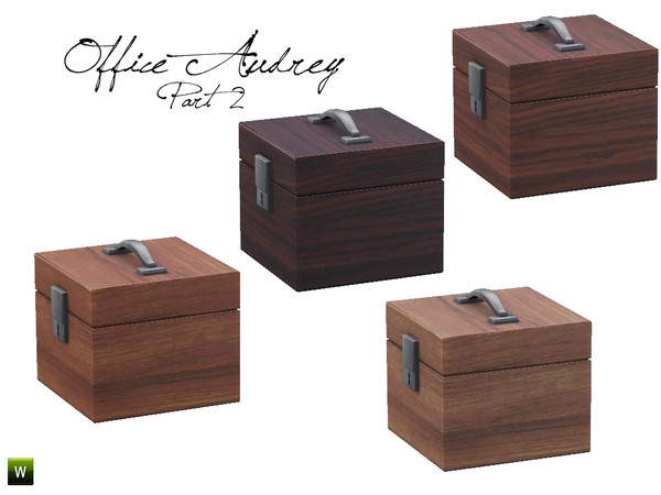 Sims 3 — Audrey Office Box Small by BuffSumm — Decorative addon matching the Audrey Office Set in addition for the