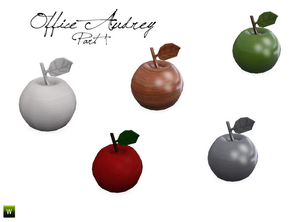 Sims 3 — Audrey Office Apple small by BuffSumm — Decorative addon matching the Audrey Office Set in addition for the