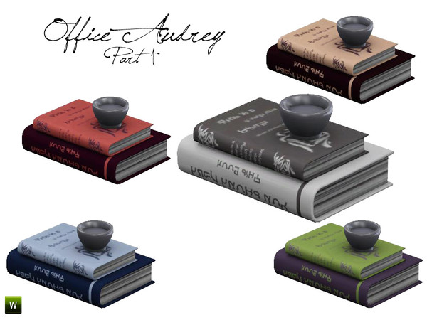 Sims 3 — Audrey Office Book 2 by BuffSumm — Decorative addon matching the Audrey Office Set in addition for the *Audrey