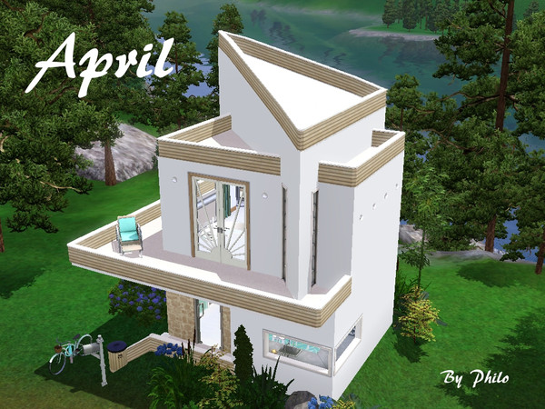 Sims 3 — April by philo — Is your sims single? Then this house might be what she or he is looking for. Built on a tiny