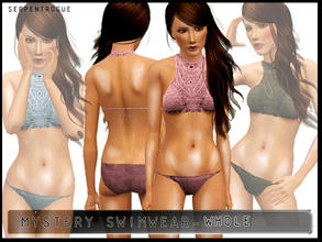 Sims 3 — Mystery swimwear-Whole by Serpentrogue — 5 variations young adult/adult one recolorable area on swimwear