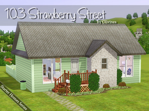 Sims 3 — Base game compatible - 103 Strawberry Street by olcia_olivinea — Cosy and very functional small house, perfect
