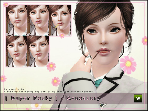 Sims 3 — [ Super Pocky ] - Accessory by Screaming_Mustard — ~ Our favourite chocolate-coated biscuit sticks! ~ Cute new
