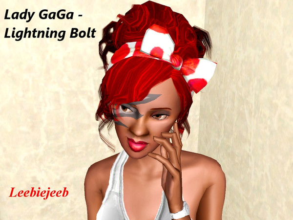Sims 3 — Lady Gaga - Lightning Bolt by Leebiejeeb2 — Lady Gaga Lightning Bolt, A Piece of Costume Makeup. No Custom