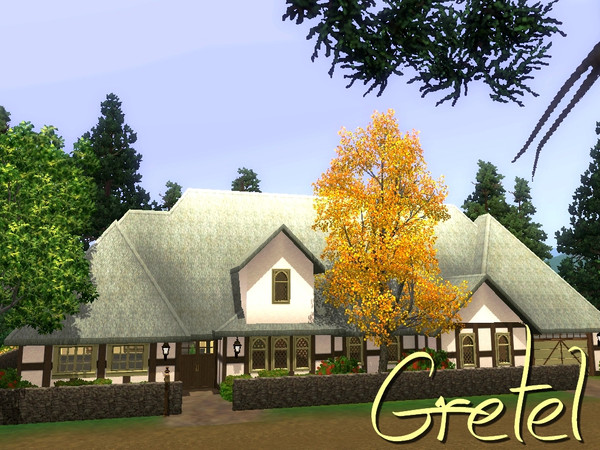 Sims 3 — Gretel by grizzly_bear — 3 Bedrooms, 1 Bathroom plus Ensuite, living room, separated dining room, garden and