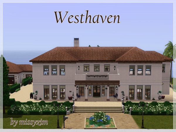 Sims 3 — Westhaven by missyzim — Built at 56 Ocean View Drive in Starlight Shores. Italianate style mansion. 1st Floor: