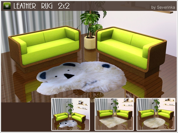 Sims 3 —  Leather Rugs 2x2 by Severinka_ — Created by Severinka 3 variants