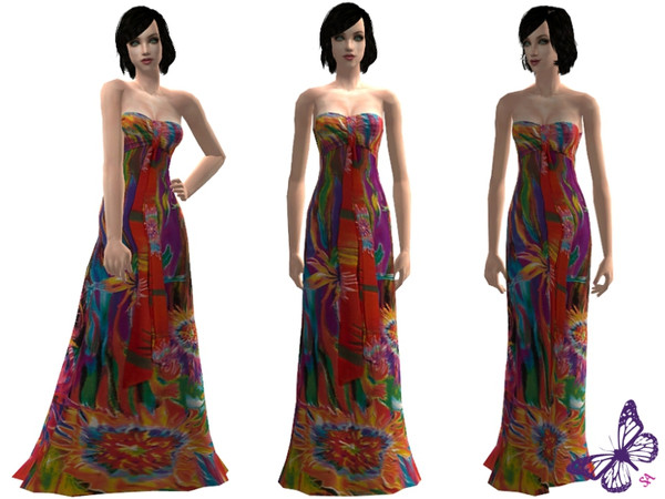 Sims 2 — Dress Collection - Maxi - 4 by sinful_aussie — Long flowing dresses for adult females. Features bright patterns