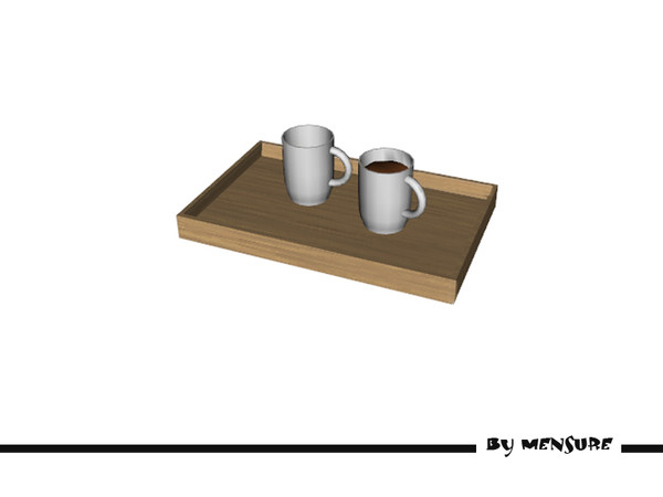 Sims 3 — Cappuccino Bedroom_Tray&Cups by mensure — Cappuccino Bedroom_Tray&amp;amp;Cups by mensure. Recolorable