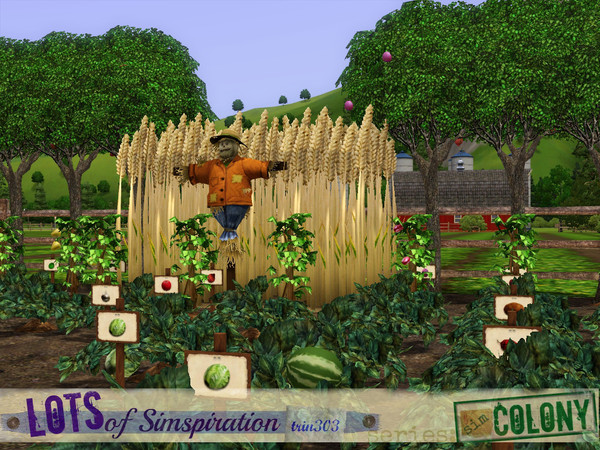 Sims 3 — Edible Garden (Sm. Park) by trin3032 — Welcome to the Colony! A pre-planted garden of foods for your sims! All
