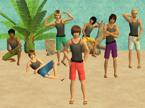 Sims 2 — TM summer outfit set by zaligelover2 — 7 summer outfits for TM.