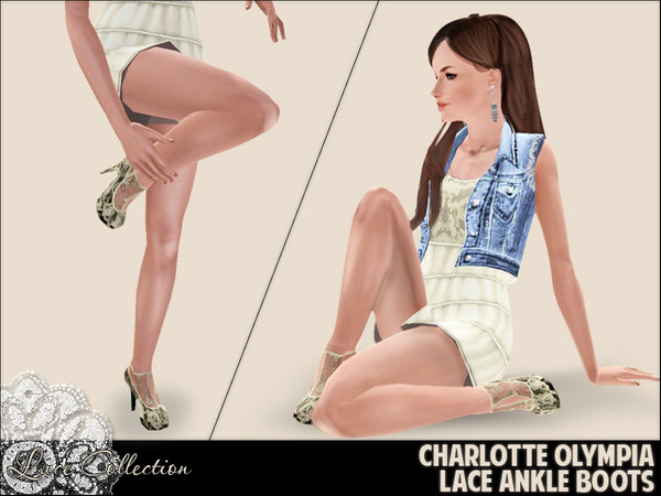 Sims 3 — LC Charlotte Olympia lace ankle boots by Sunny13 — 