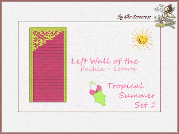 Sims 2 — JJs Left Wall F_L Tropical Summer set 2A by thesorceress — This is the second set in The Tropical sets series.