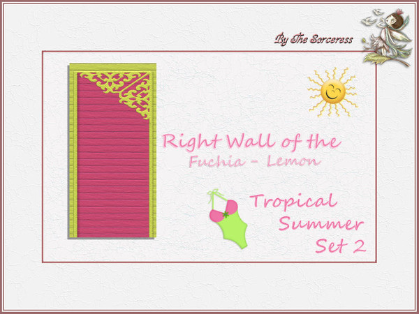 Sims 2 — JJs Right Wall F_L Tropical Summer set 2A by thesorceress — This is the second set in The Tropical sets series.