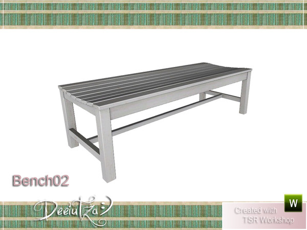 Sims 3 — Cottage Outdoor Bench02 by deeiutza — By deeiutza @TSR