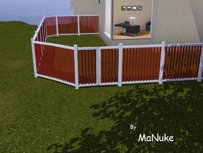 Sims 3 — Posh security fence by manuke — New Posh Fence and gates from MaNuke Industries. crafted from wood and metal it