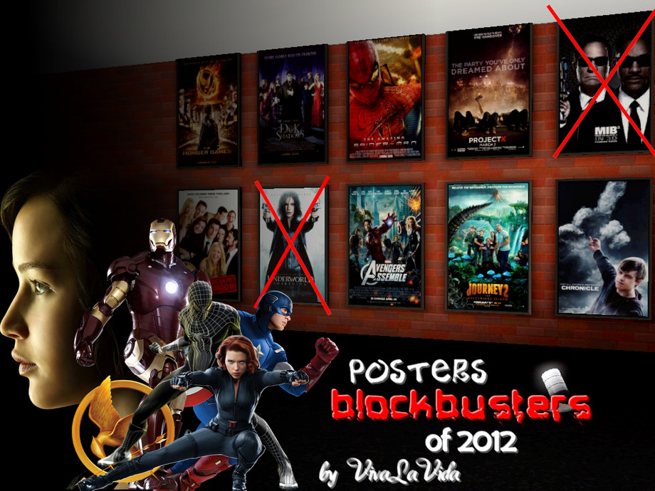 Blockbusters 2012 The Sims Resource | Posters Blockbusters of 2012 by VivaLaVida