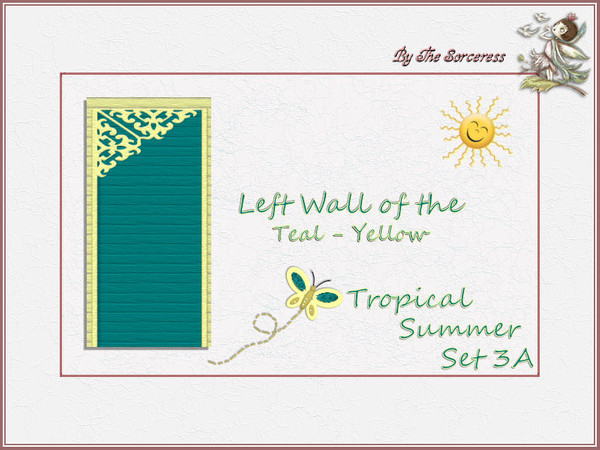 Sims 2 — JJs Left Wall T_Y Tropical Summer set 3A by thesorceress — This is the first part of the third set in The
