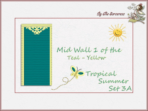 Sims 2 — JJs Mid Wall 1 T_Y Tropical Summer set 3A by thesorceress — This is the first part of the third set in The