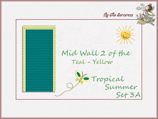 Sims 2 — JJs Mid Wall 2 T_Y Tropical Summer set 3A by thesorceress — This is the first part of the third set in The