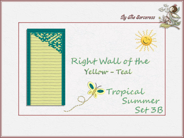 Sims 2 — JJs Right Wall Y_T Tropical Summer set 3B by thesorceress — This is the second part of the third set in The