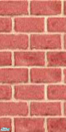 Sims 2 — Red brick Wall by Chris441962 — A red brick wall for your sims homes. A nice change from the walls that comes