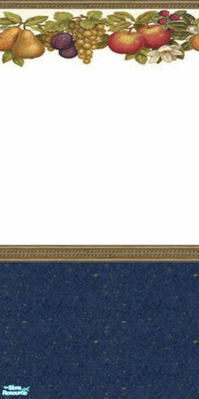 Sims 2 — Fruits! - Kitchen Wallpaper No2 by omeninos — Fruits! - Kitchen Wallpaper (blue)