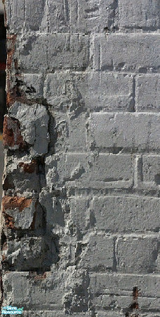 Sims 2 — Chipped Brick Wall Set - Chipped Wall 1 by Yokoshima_Juggalette — Part of a Set. These walls have been worn out