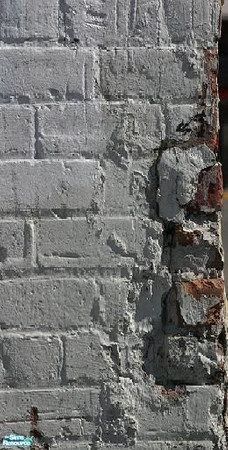 Sims 2 — Chipped Brick Wall Set - Chipped Wall 2 by Yokoshima_Juggalette — Part of a Set. These walls have been worn out