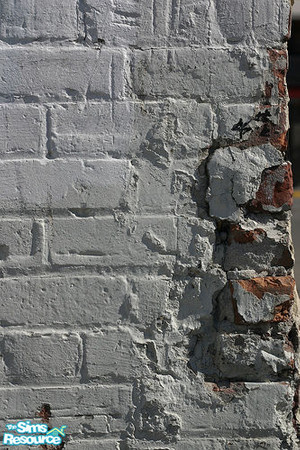 Sims 2 — Chipped Brick Wall Set - Chipped Wall Set Wall 3 by Yokoshima_Juggalette — This is part of the Chipped Wall Set