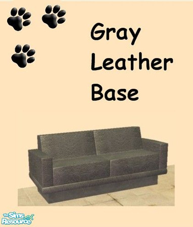 Sims 2 — Leather Mr Section Recolors - Gray Leather Base by MinnieMinPin — 