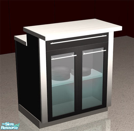 Sims 2 — Kitchen Mondo - Black Velvet Bar with Glassdoors by Sasilia — 