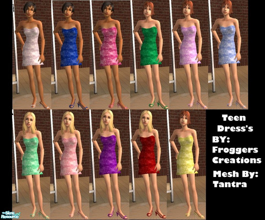 Sims 2 — Teen Dress Set by frogger1617 — Mesh by tantra