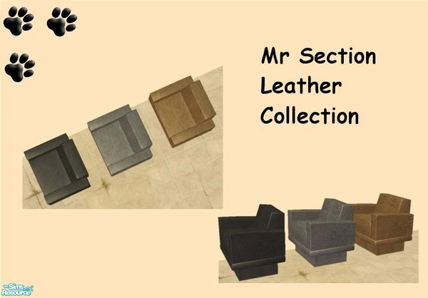 Sims 2 — Leather Mr Section Recolors by MinnieMinPin — Recolors of the Mr Section Couch. Texutre from one of the textures