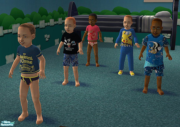 Sims 2 — Character PJs/Undies For Toddlers -- Unisex by clcny20 — Cute character PJs and undies sets that your toddler