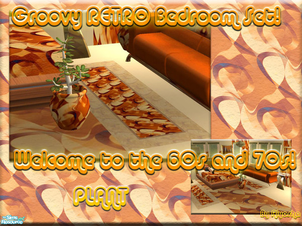 Sims 2 — Groovy RETRO Bedroom Set - Plant by Alyosha — *SA Theme Week* Live fashionalbly in the 60s and 70s with this