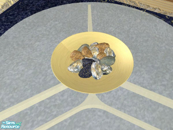 Sims 2 — The High Life - Deco Bowl of Rocks by SimanthaRat — Hand collected and artfully arranged