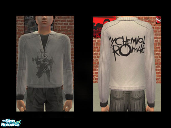 Sims 2 — My Chemical Romance jacket by Blackparade — A grey jacket For male teens