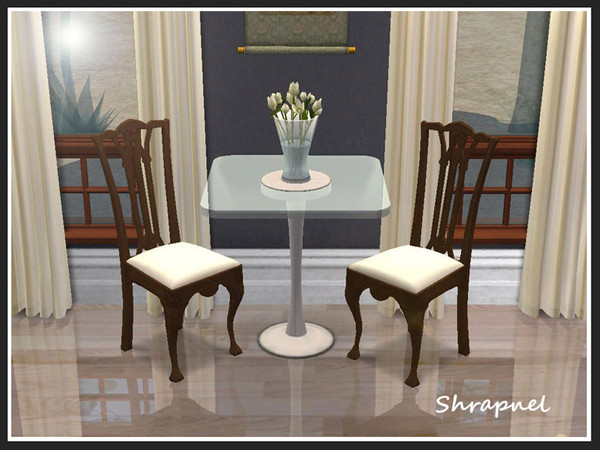 Sims 2 — Bon Appetit Chair - Wood Recolours - Shrapnel by portiapudding — Recolours of the wood element of the Bon