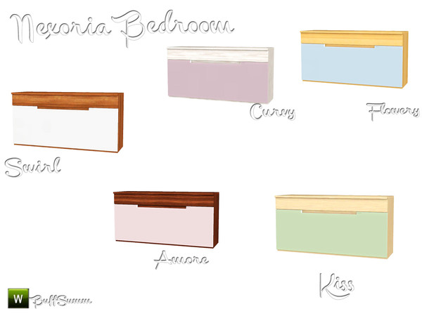 Sims 3 — Nexoria Bedroom Dresser by BuffSumm — Design-oriented modern bedroom. Clear and straight-lined a characterize