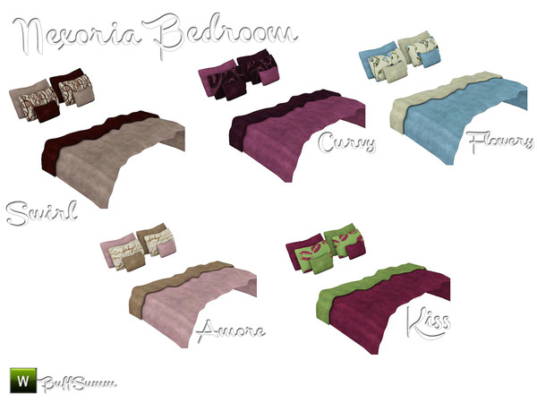 Sims 3 — Nexoria Bedroom Doublebed Deco by BuffSumm — Design-oriented modern bedroom. Clear and straight-lined a