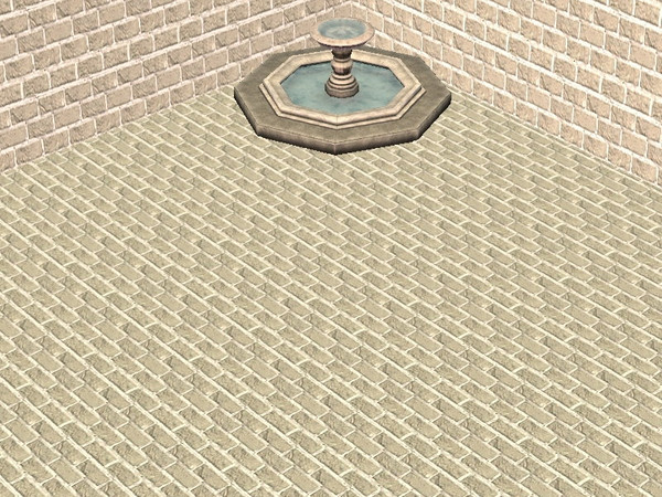 Sims 2 — Brick Floors Set - cream by zaligelover2 — Brick flooring.