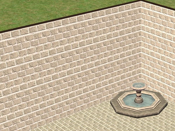 Sims 2 — Brick Walls Set - cream by zaligelover2 — Brick wall covering.
