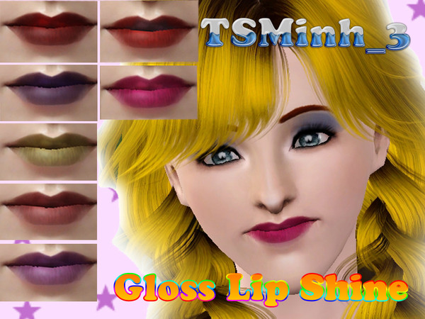 Sims 3 — Gloss Lip Shine by TsminhSims — New Lipstick for your sims